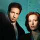 From left to right: David Duchovny as Fox Mulder and Gillian Anderson as Dana Scully.
